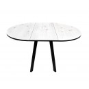 Стол ВВР Элип-2 Бискайская сосна/черный профиль, пластик